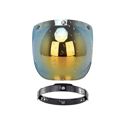 usefulbeauty - Pantalla facial para casco de motocicleta | Visera - Lente facial descubierta para tiempo y larga distancia protección conducción diurna lluviosa
