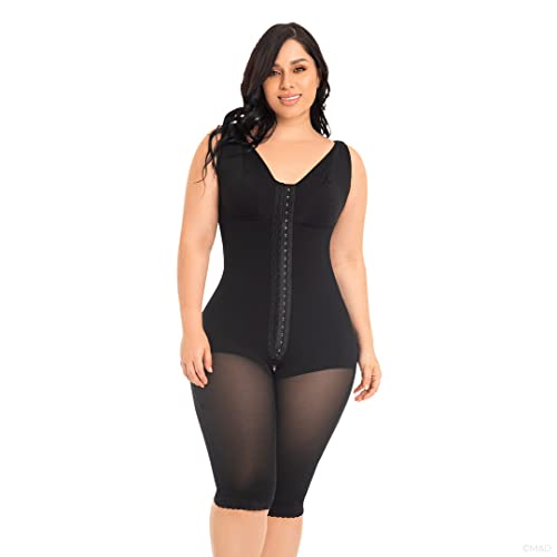 M&D Fajas Colombianas Reductoras y Moldeadoras Post Surgery Compression Shapewear for Women Black XL