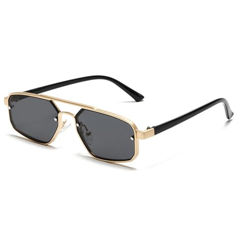 willochra Fashion Double beam Rectangle Sunglasses Women Vintage Small Frame Sun Glasses Ladies Black Square Y2k2