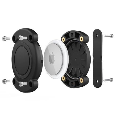 Airtag Dog Collar Holder, IP68 Waterproof Sturdy Lightweight TPU Protective Cover for Air Tag GPS Finder Tracker, Fits All Width Collars (Black A) Airtag Dog Collar Holder, IP68 Waterproof Sturdy Lightweight TPU Protective Cover for Air Tag GPS Finder Tracker, Fits All Width Collars (Black A)