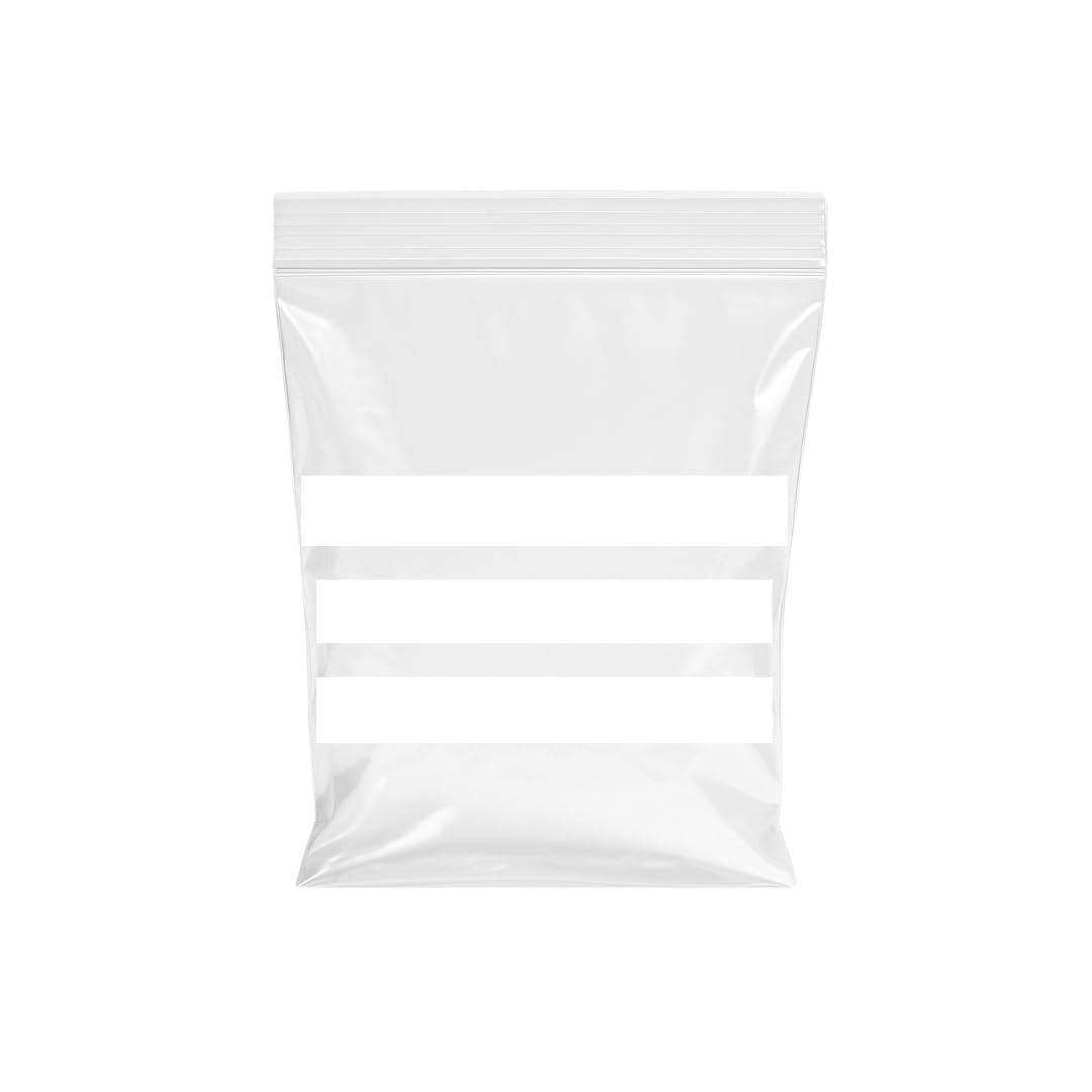 TP4U - 100 Grip Seal Bags 9’’ x 12.75’’ A4 Write on Panels/Strips Resealable Reusable Plastic Polythene Storage Pouches - Various Quantities (100)