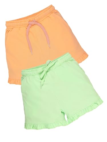 Image of KiddoPanti Girls 100% Cotton Bottom Hem Frill Hot Shorts