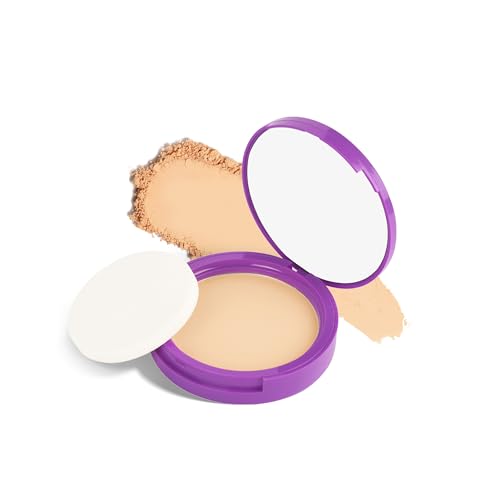 SUGAR POP Longwear Compact with Castor Oil & Vitamin E | PressedSetting Powder with UV Protection | Matte & Long Lasting | 9gm - 06 Ivory