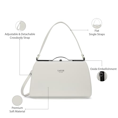 Image of Lavie Luxe Women's Book Satchel Frame Satchel Handbag | Satchel Bag for Work | Ladies Purse | Stylish Shoulder Bag | Gift For Women