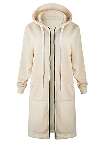 FLITAY Women Casual Long Sleeve Fashion Solid Color Jacket V Neck Loose Winter Zipper Coat with Pockets2