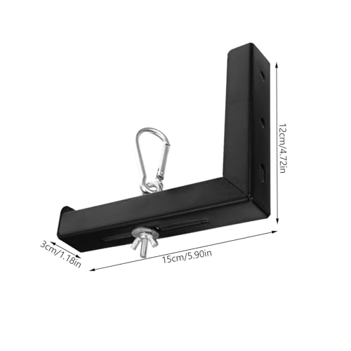 Soporte en L para pantalla de proyector negro de hierro para montaje en techo y pared 2