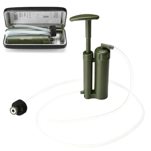 Filtro de agua portátil Purificador de agua Supervivencia 0.1 micron 2000 L Bomba manual Supervivencia Supervivencia de senderismo Camping Aguas de emergencia Filtraciones