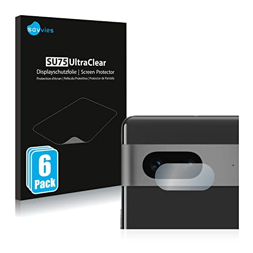 savvies Protection Ecran Compatible avec Google Pixel 7 (Caméra Uniquement) (6 Pièces) - Film Protection Ultra Clair Cover