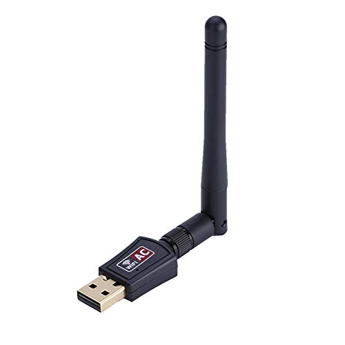 5G USB Adapter, 600Mbps Dual-Band 2.4G/5G Antenna USB Adapter Receiver Network LAN Card for XP/7/8/10, Linux,