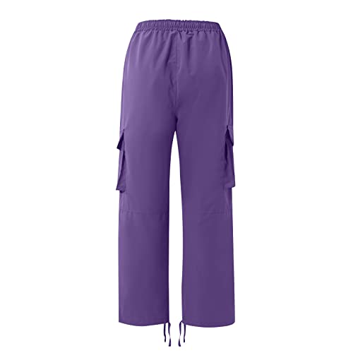 Cargo Pants for Men Lightweight Comfy Outdoor Hiking Tactical Pants Baggy Elastic Waist Wide Leg Joggers with Pockets3