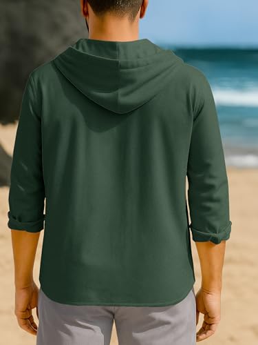 Image of Noble Monk Men's Relax Fit Hooded Shirt || Casual Wear for Men || Full Sleeve Shirts || Stylish Shirt for Men