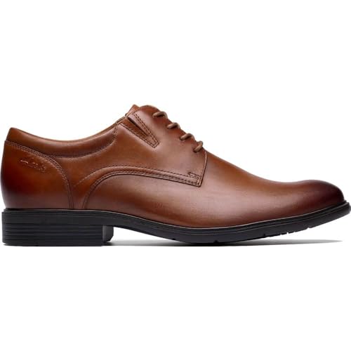 Clarks Premium Steadwell Lace, distinción en cuero marrón oscuro de alta calidad