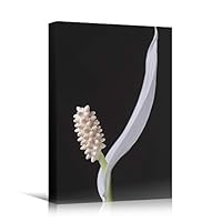 Canvas Wall Art White Flower Portraiture Colorful Floral Multicolor Photography Portrait Romantics - 12x18 inches
