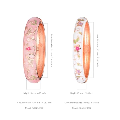 UJOY Colors Handcraft Jewelry Cloisonne Bracelet Enamel Bird Spring Hinged Womens Bangles Gifts Box 55C493