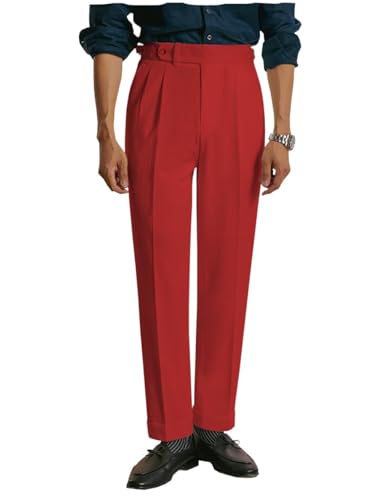 Mens Linen Chino Pants Casual Lightweight Summer Beach Trousers Slacks