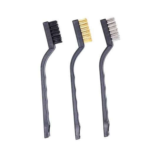 3Pcs Mini Wire Brush Set for Cleaning and Rust Removing, 7 Inch Industrial Wire Brushes of Stainless Steel/Nylon/Brass Bristles