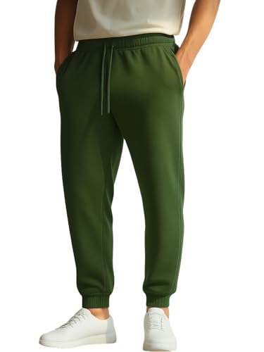 Image of Veirdo 100% Pure Cotton Regular Fit Mid Rise 2 Pocket Trackpants for Men (Available in Black, Brown, Navy, Olive, Eiffel Tower Colors)