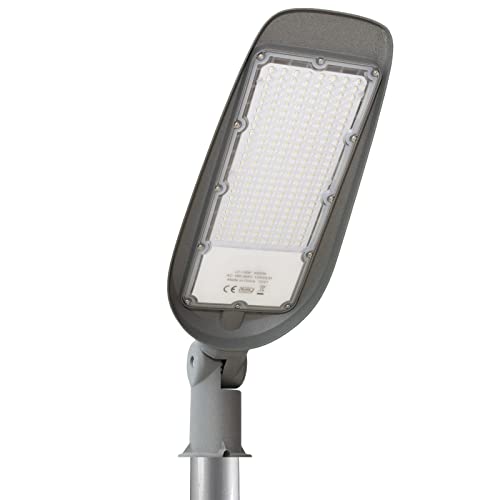 Planetitaly Faro armatura luce stradale IP65 lampione LED inclinabile 180 6500K illuminazione viali sentieri giardino 13500lm 230V (150W)
