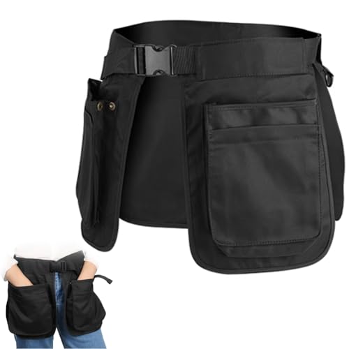 EHERDM Hundetrainer-Schürze mit mehreren Taschen und Hüftgurt, verstellbare Hundetrainingshose, wasserdichte Hundetrainingshose, Hundehandler-Kleidung für Outdoor-Trainingsaktivitäten, Schwarz, 16.53