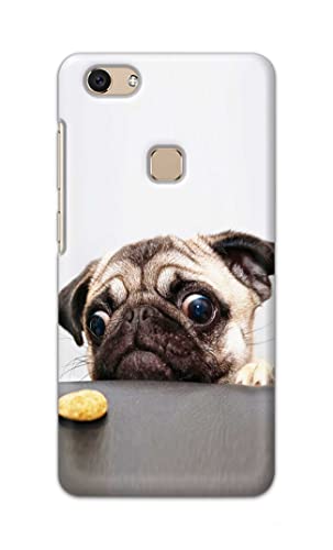 Image of PRINTFIDAA� Printed Hard Back Cover Case for Vivo V7 Back Cover (Pug Dog) -2808