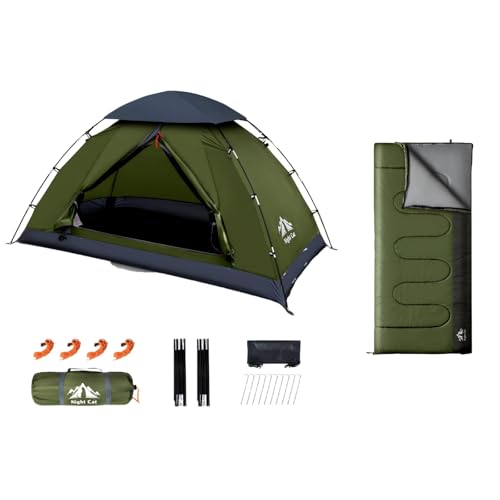 Tente de camping imperméable 1 personne Night Cat légère à installation facile