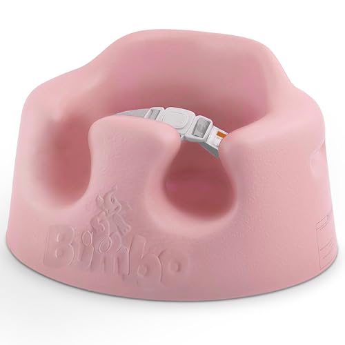 Image of Bumbo Baby Floor Seat, Portable Sit Up Activity and Eating Chair, Cradle Pink
