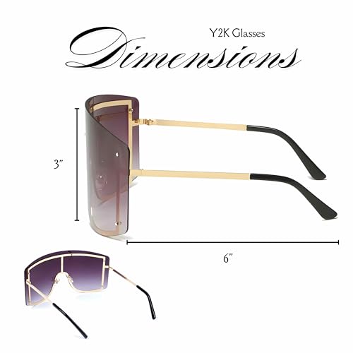 Oversized Gradient Shield Sunglasses – UV400 Protection, Futuristic Full-Coverage Design3