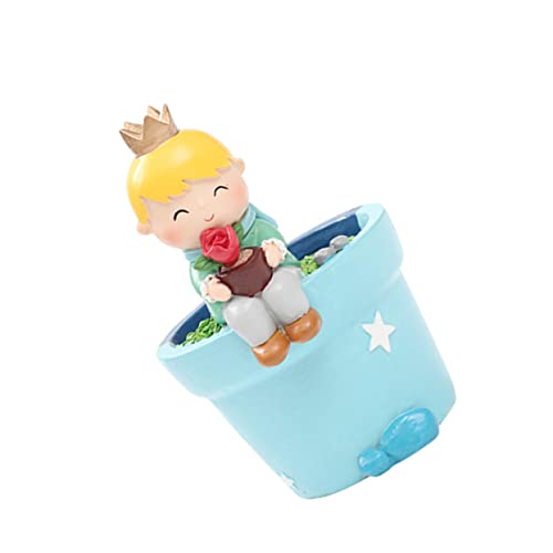 YARDWE 1個 セラミックプランター ガーデンプランター デスクトップトッパー スラッシュマシン ミニポット LEDロータスランプ サボテンポット ボーイズクラフト パラデムジェのインテリア