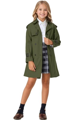 Image of Cromoncent Kids Rain Jacket, Raincoats Lightweight Waterproof Trench Coat for Boys Girls