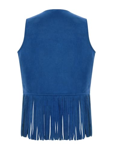 Moily Kids Boys Girls Western Waistcoat Faux Suede Fringe Vest Cowgirls Hippi Dance Cardigan2