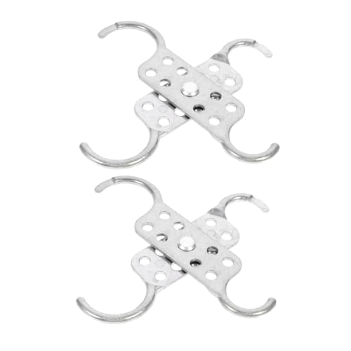 Alipis Temporary Door Locks 2pcs Aluminum Safety Hasp Double-end Padlock 8 Holes Lock Out Tag Out