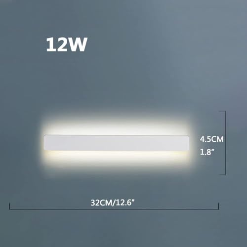 Lámpara de pared LED blanca contra sombras en pasillos y comedores 3