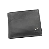 JAGUAR Portafoglio Uomo Pelle Vera Dotato di Scomparti Carte con Protezione RFID, Portamonete Banconote e Documenti, Idea Regalo Uomo dal Design Classico, Leggero (soli 70gr) Nero - Modello 2