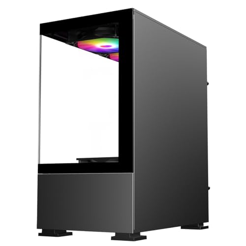 IONZ KZ-V Mini Aether PC Gaming Case, Mini Tower Micro ATX Tempered Glass includes 3 x 120mm ARGB Fans - Black - Image 5