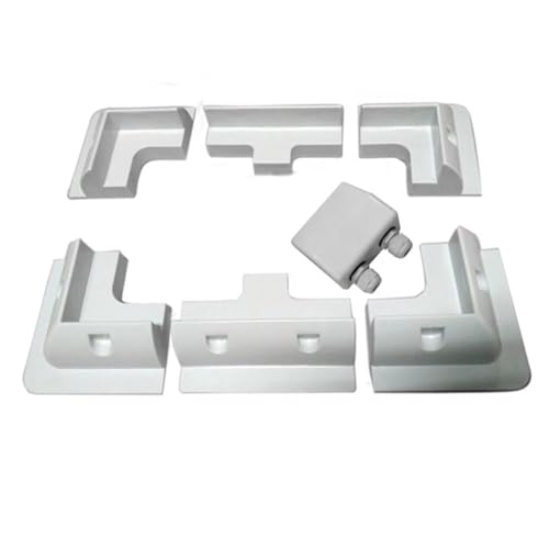 NiuLumea Kit de 7 supports de montage pour panneau solaire pour camping-car et bateau – Pas de perçage, ABS robuste, blanc/noir