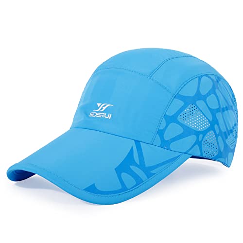Beorndmy Running Hat Outdoor Sun Protection Hat Mesh Quick Dry Hat Thin Cool Baseball Cap For Women And Men Lake Blue #TOP30