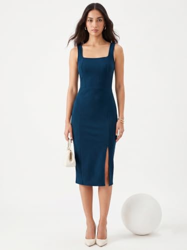 Image of Selvia Lycra Bodycon Dress for Women, One Piece Western Dress for Women