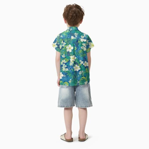 Family Matching Hawaiian Outfits, Dad and Son Beach Vacation Polo Button Down Shirts Mommy Daughter Dress3