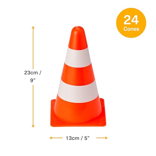 Cônes Circulation 23cm Réfléchissants pour Parcours Sportif et Plot - 3