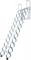 ERoomQ Concertina Loft Ladder Alloy Attic Access Ladder Titanium Magnesium Alloy Attic Stairs Pull Down Attic Ladder Folding Telescoping Ladder Bearing 1100lbs (2.3m/7.5ft)
