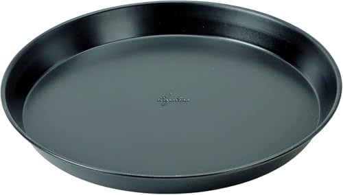 Lagostina Gustosa Teglia Pizza Rotonda in Acciaio Antiaderente per Forno, Nero, Diametro 32 cm