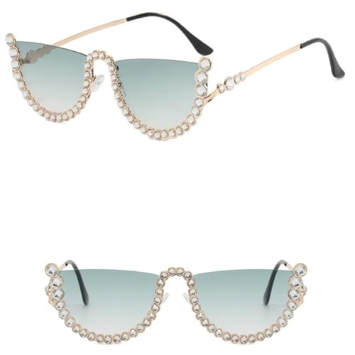 Lunettes de soleil demi-rondes strass pour vos terrasses