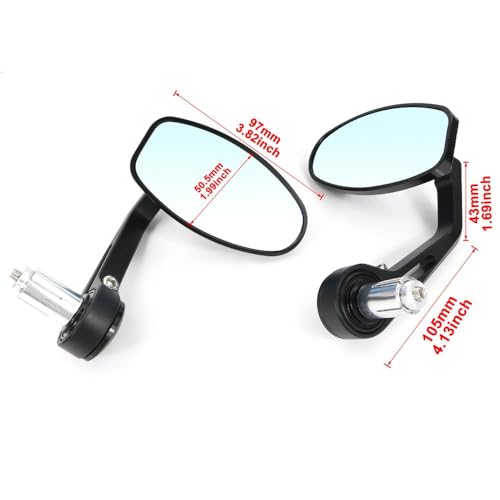 Espejo de extremo de manillar 7/8 universal para Yamaha XJR 1300 6