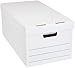AmazonBasics Medium Duty Storage Filing Box with Lid - Pack of 12, Letter / Legal Size