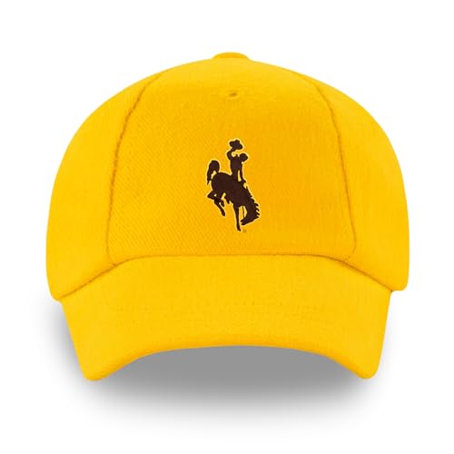 Creative Knitwear Wyoming Cowboys Toddler Unisex Baseball Cap Gold Solid Embroidered Logo - Size 12-24 Months