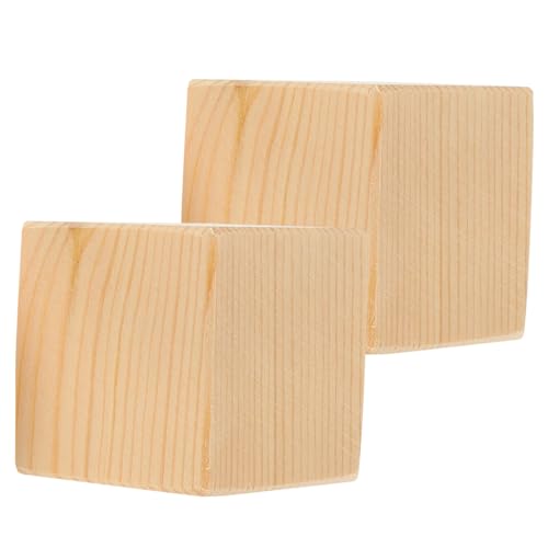 HOUDERCO 2pcs Bed Risers Heavy Duty Furniture Lifts for Sofa Chair Table and Desk Legs Easy Installation Wood Block Supports