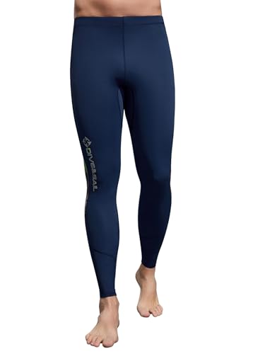 iiniim Herren Neoprenhose Schnelltrocknende Tauchen Neopren Hose Lange Badehose Neoprenanzug Unterteile Surfen Schnorcheln Schwimmhose Dunkel Blau 3XL
