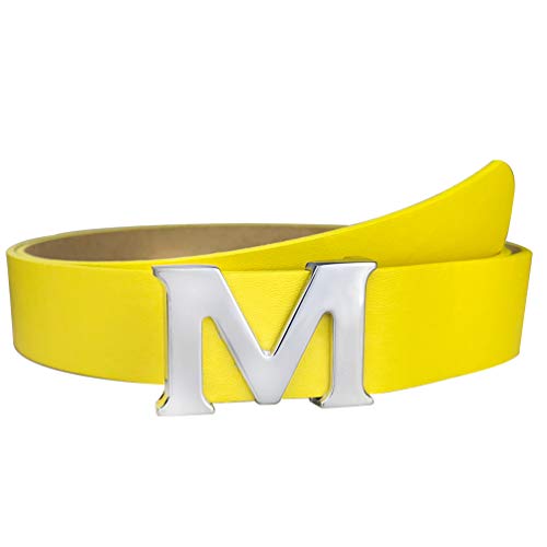 Fashion Leather Belts for Women, M Belt for Jeans Costume, Removable Buckle