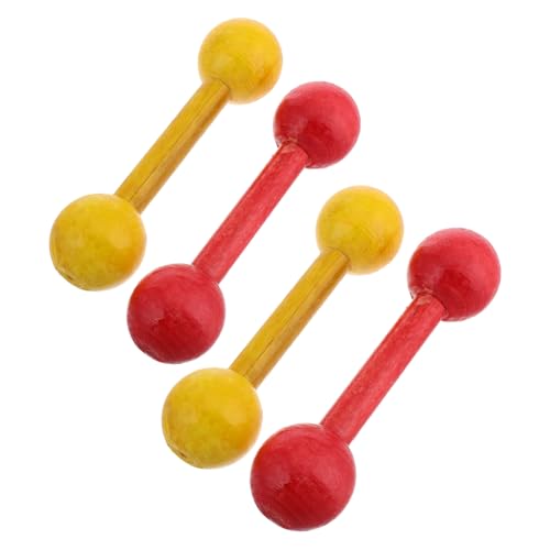 ibasenice 4 Mancuernas De Madera Para Equipo De Gimnasio Equipo De Entrenamiento Para Pesas De Fitness Pesas Pequeñas Equipo De Fitness Mancuernas Para Equipo De Ejercicio Pesas