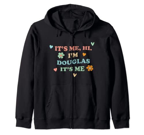 Groovy It's Hi Me - Nombre personalizado divertido Douglas Sudadera con Capucha
